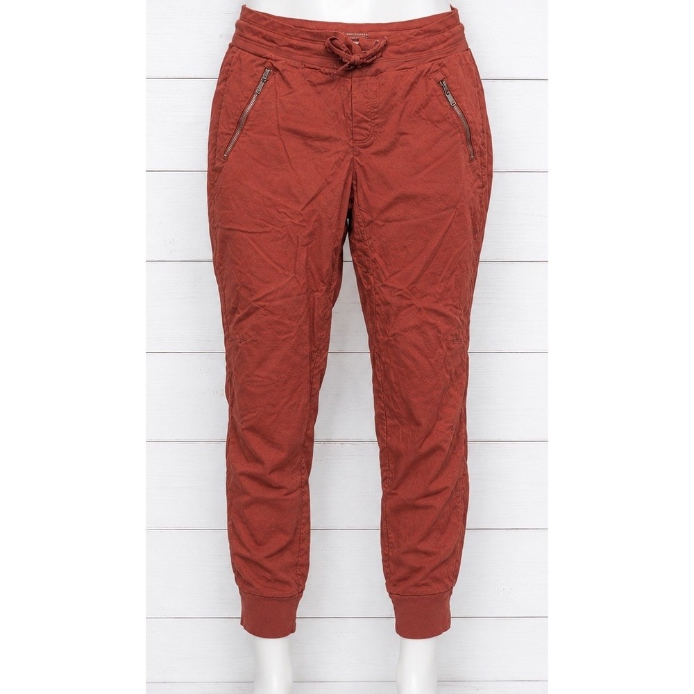 Athleta Trekkie North Jogger Pants Women 8 Rust Hiking Travel Stretch Zip Pocket - Picture 2 of 9